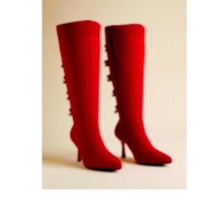Torrid Stiletto knee boots New Rd Size 7 W Black are size 7 1/2 W. $50 each Pair